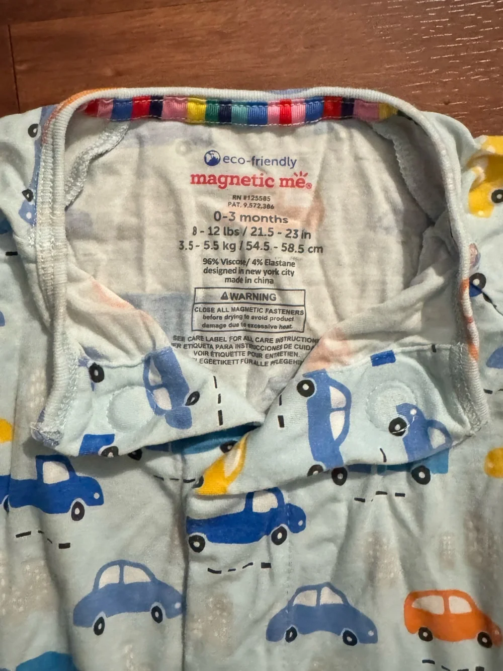 Magnetic Me Blue & Orange Car Print Baby Sleeper - Picture 3 of 3